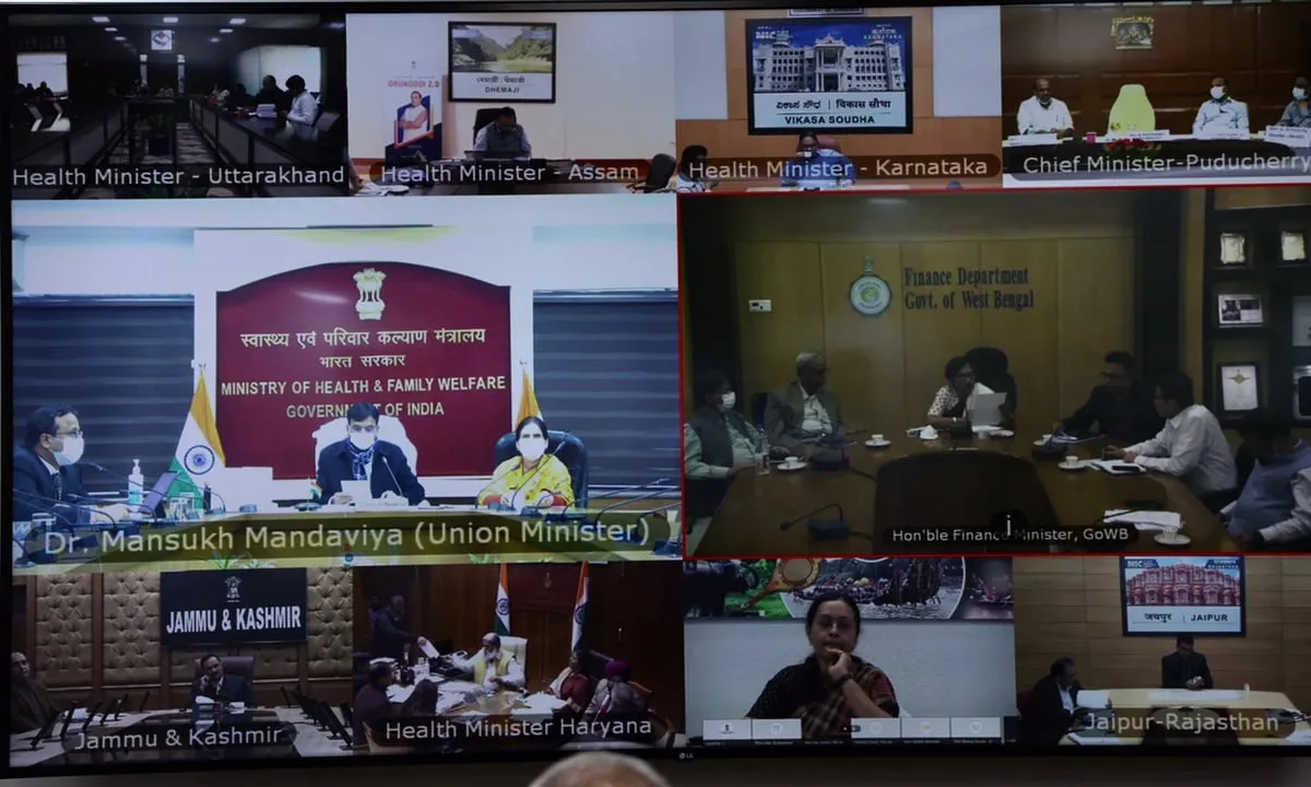 Union Health Minister Mansukh Mandaviya chairs Covid-19 review meeting   