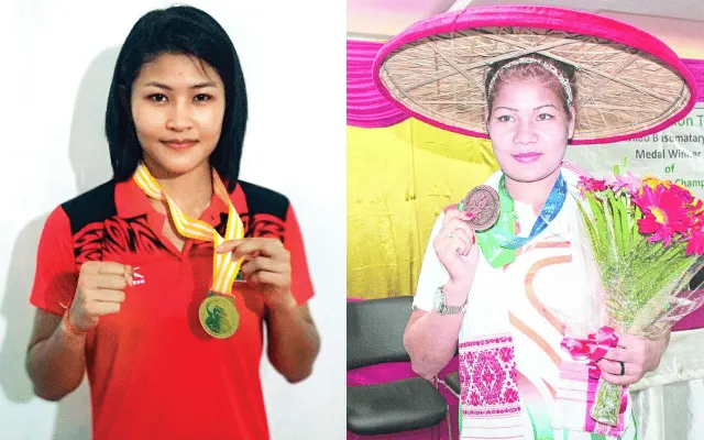 Assam's Jamuna Boro (left) and Pwilao Basumatary (right)  