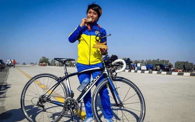 Cyclist Chayanika Gogoi  