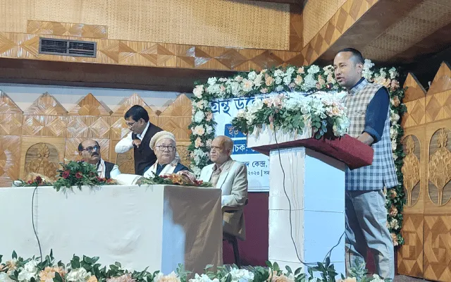 Mridul Kumar Handique with the vote of thanks  