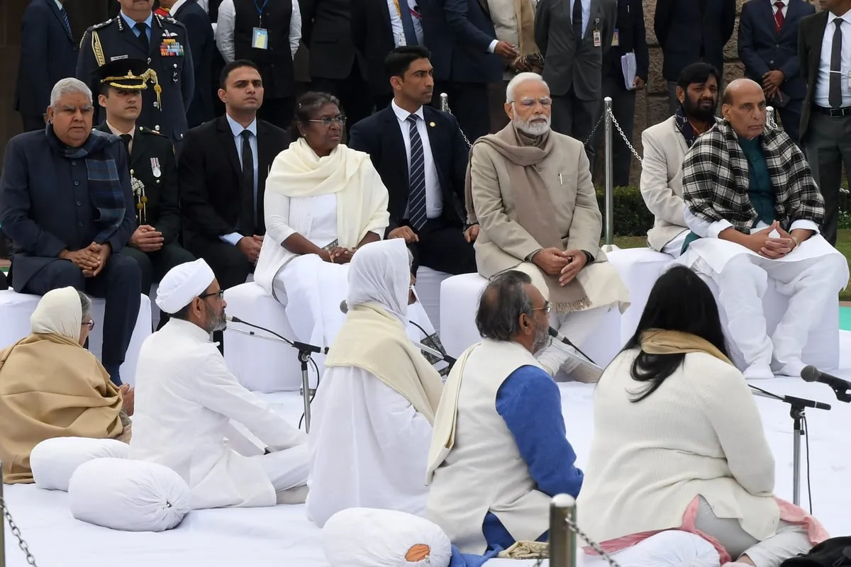 Sarva Dharma Prarthana at Rajghat, New Delhi  