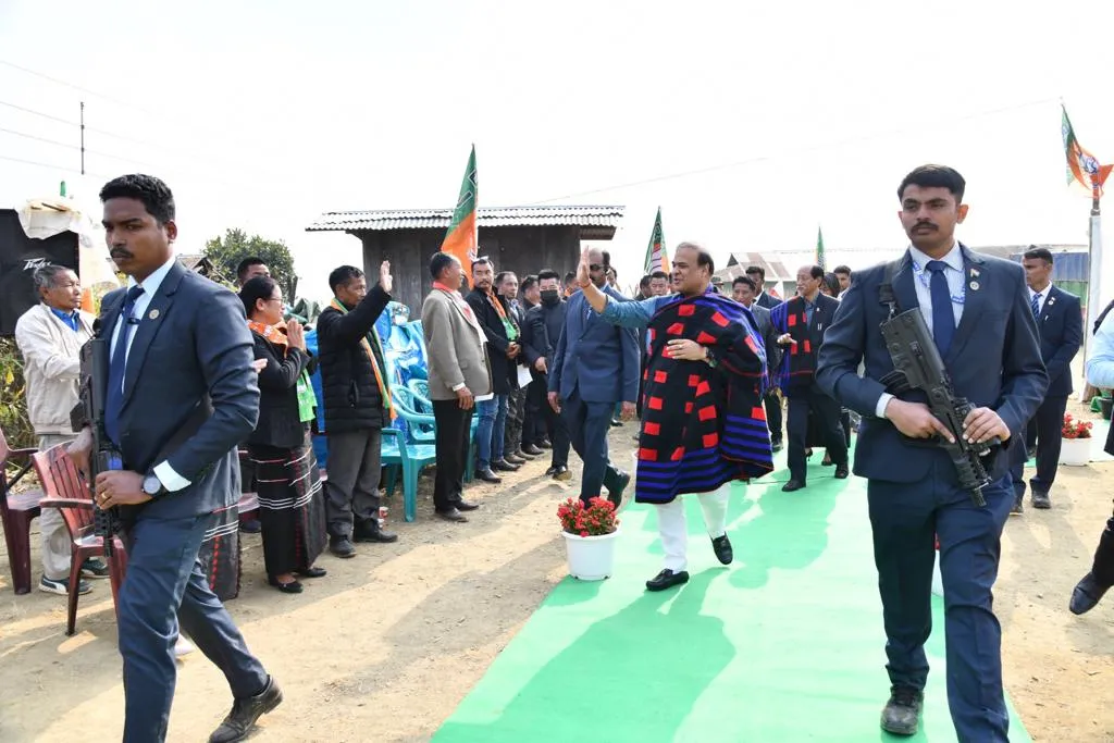Assam Chief Minister Himanta Biswa Sarma in Nagaland  