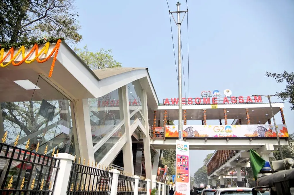 Newly inugurated foot over bridge at MG Road in Guwahati’s Fancy Bazaar   