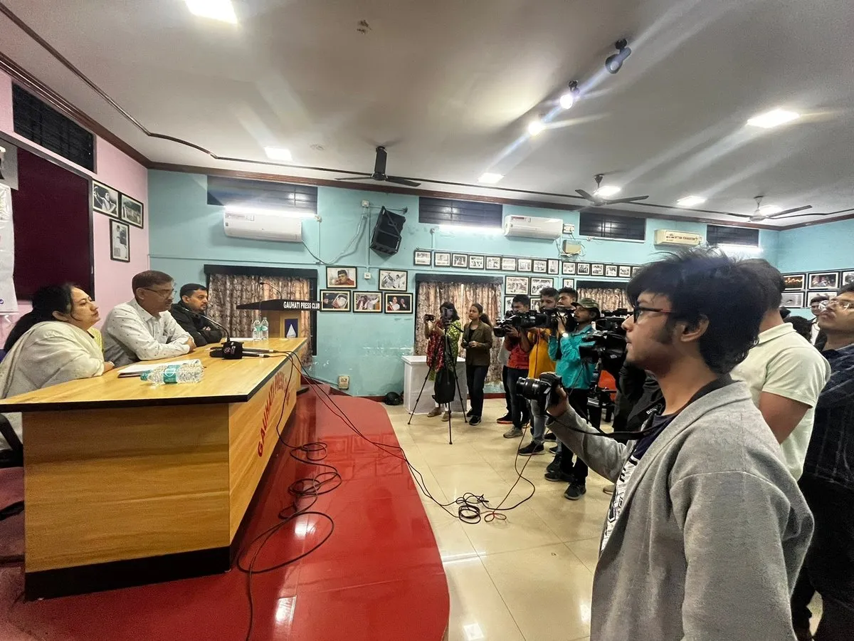 Press meet held by Gauhati University authorities at Guwahati Press Club  