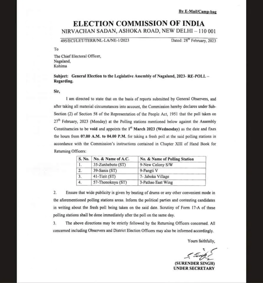 Notification isued by Election Commission Of India  