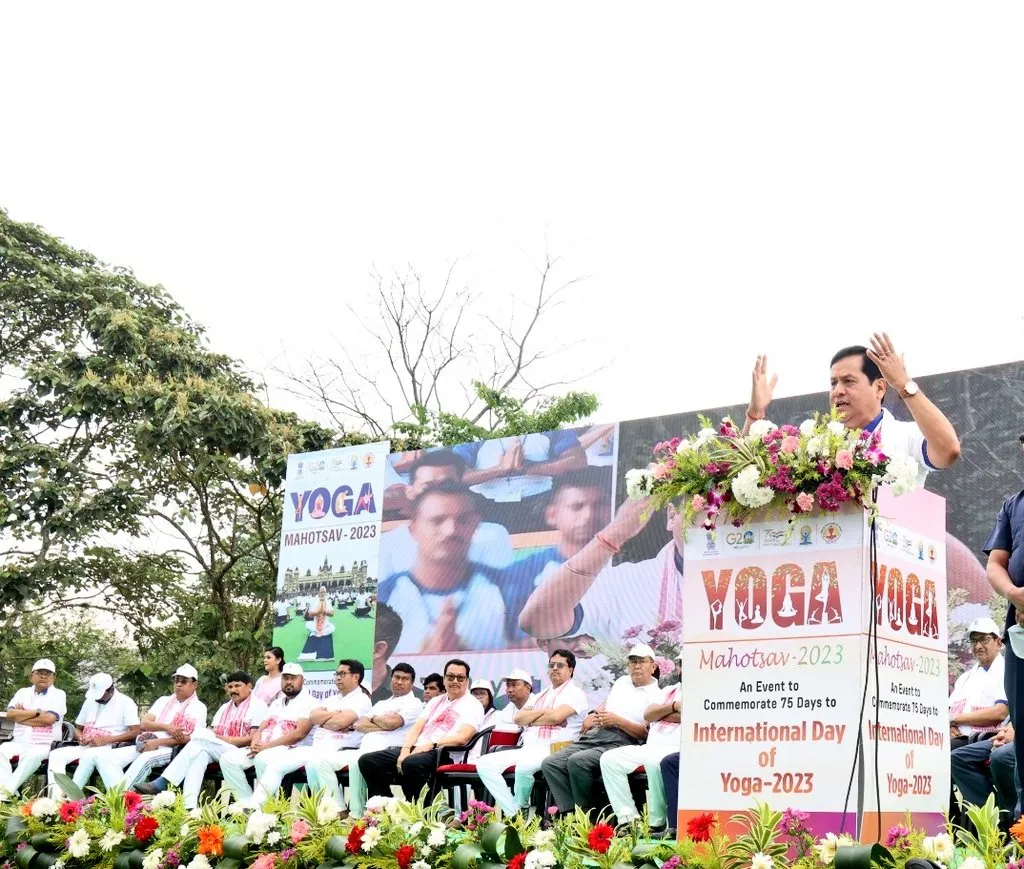 Sarbananda Sonowal addreses Yoga Mahotsav-2023   