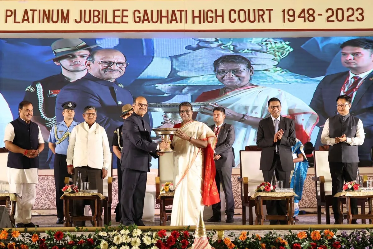 Droupadi Murmu Attends Gauhati High Court’s Platinum Jubilee Celebrations   