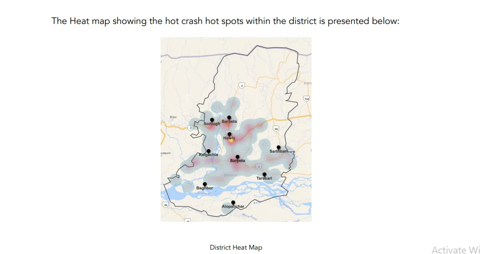 Barpeta District Heat Map  