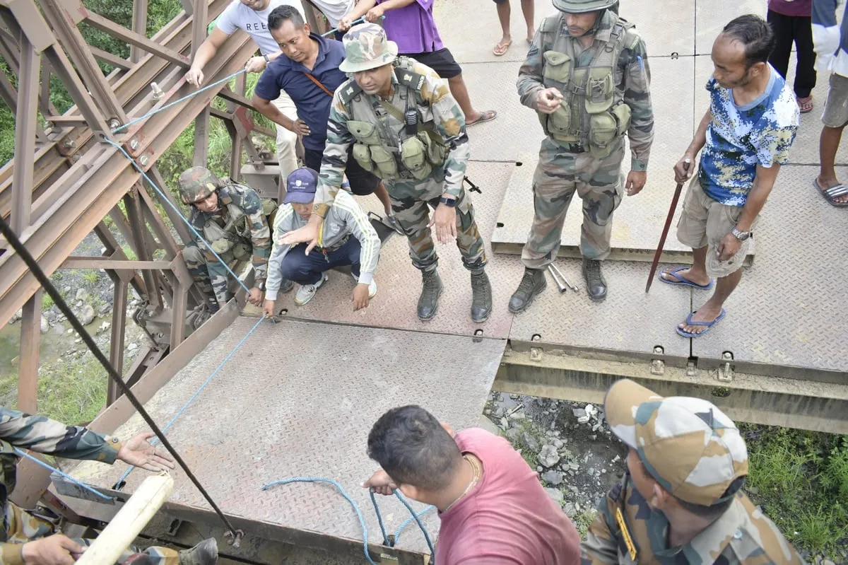 Indian Army Concludes Repair Work of Wainem Bridge in Manipur  