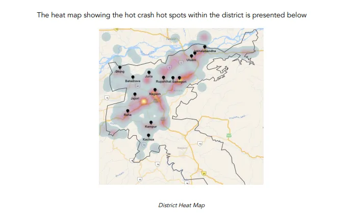 Nagaon District Heat Map  