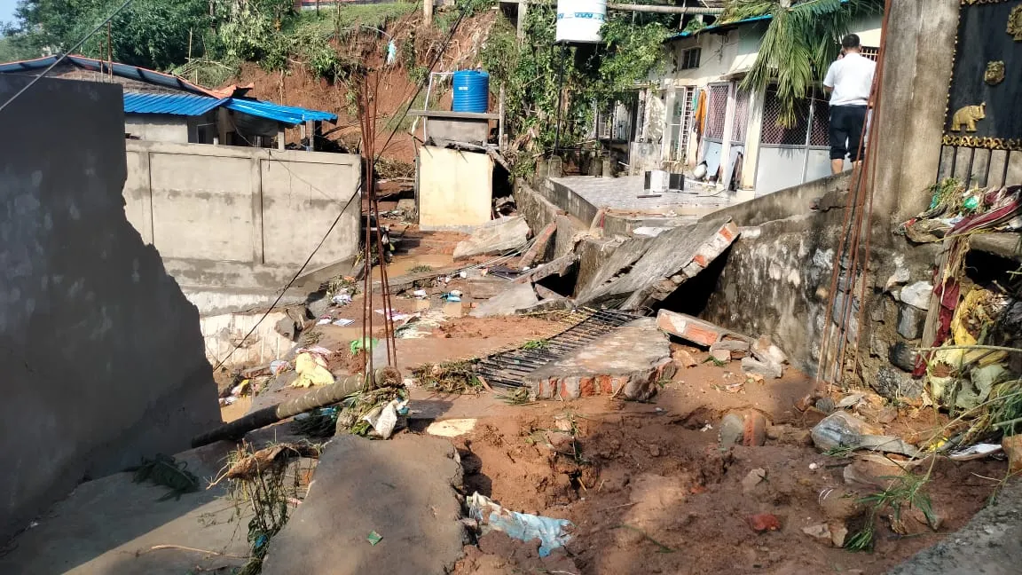 Some images showing the damage caused in Kharguli  