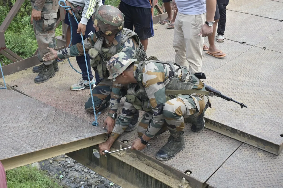 Indian Army Concludes Repair Work of Wainem Bridge in Manipur  