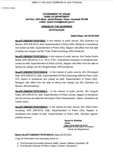 The notice  