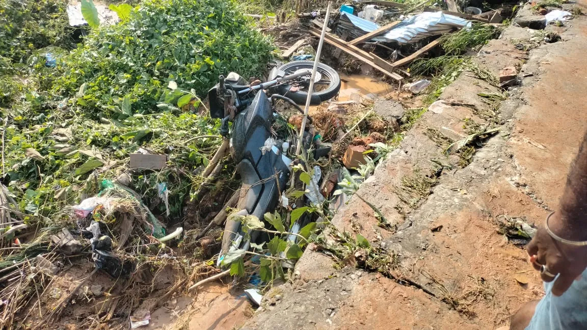 Some images showing the damage caused in Kharguli  