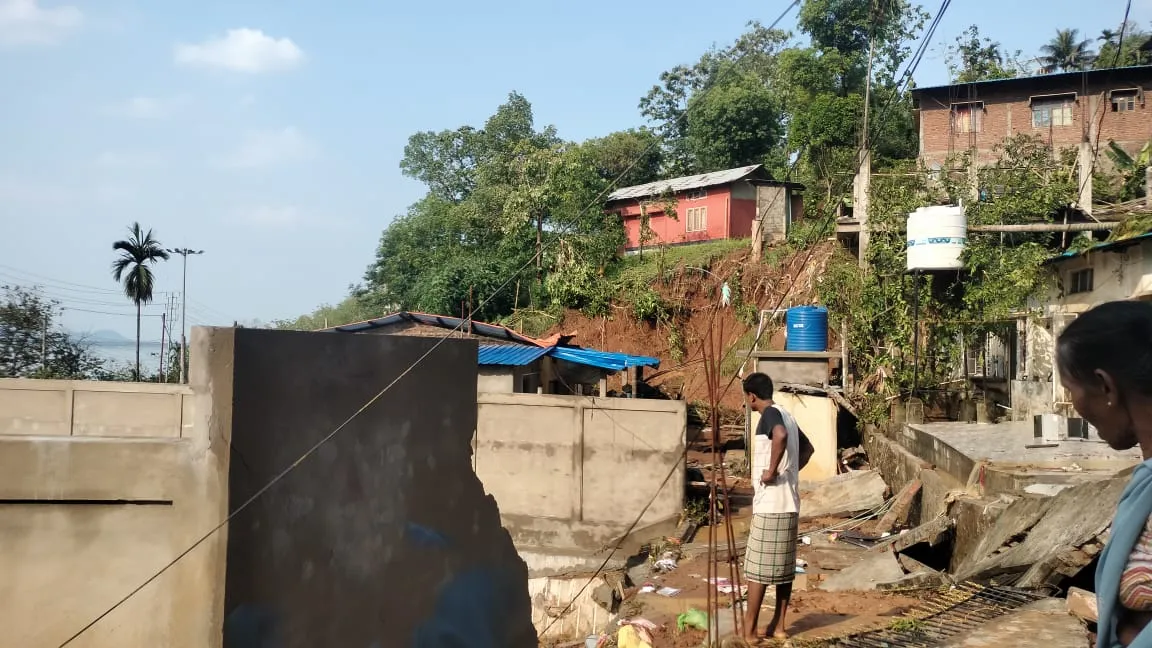 Some images showing the damage caused in Kharguli  
