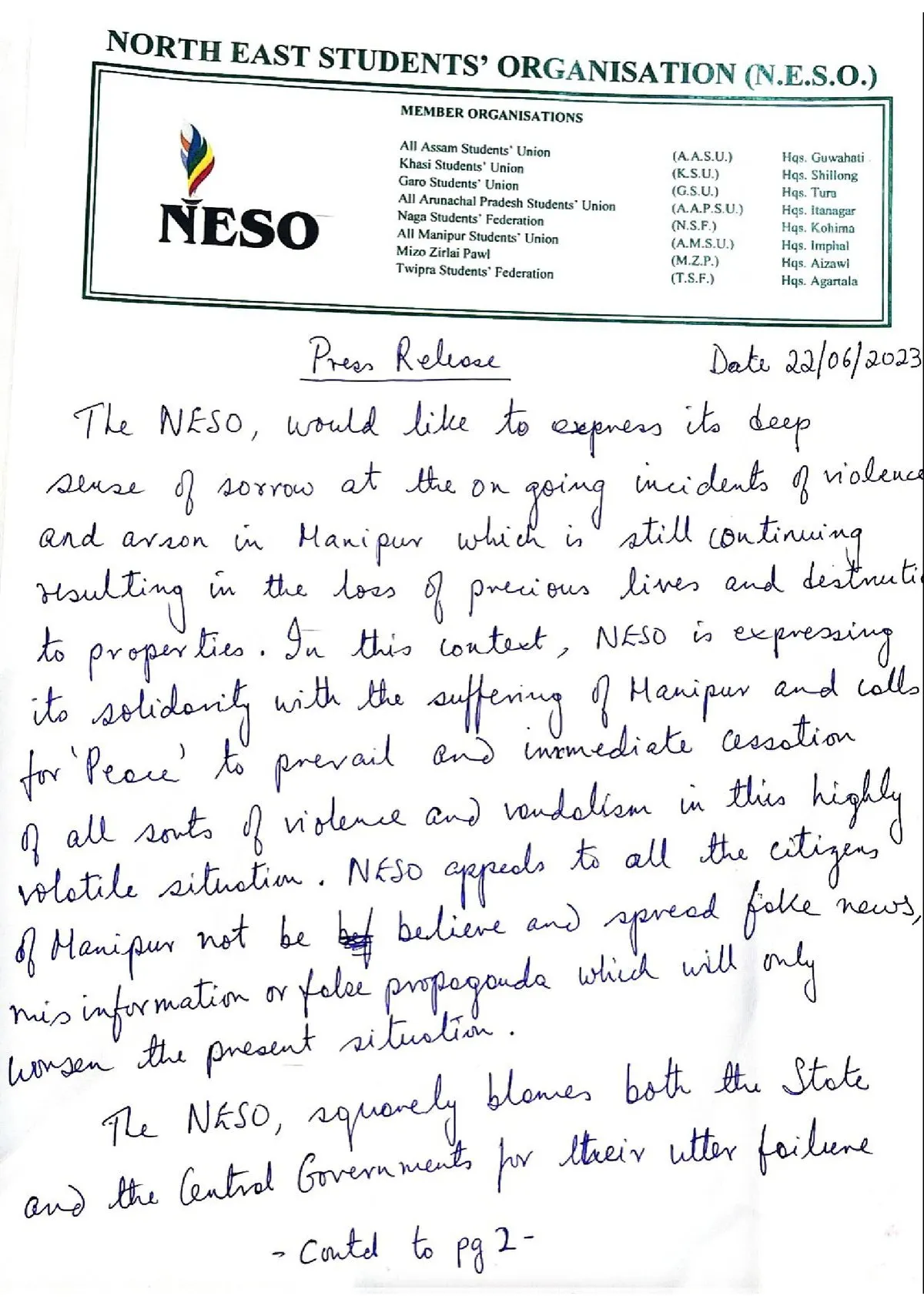 NESO statement  