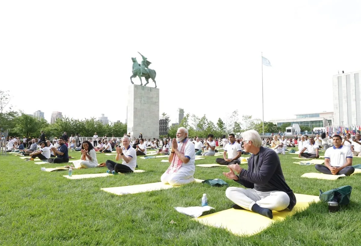 PM Modi leads Yoga Day event at the United Nations Headquarters   