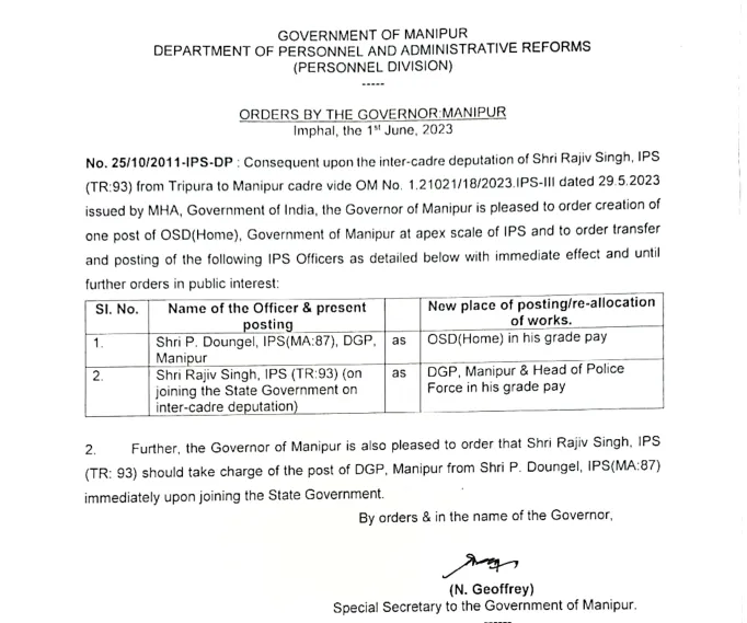 The notice  