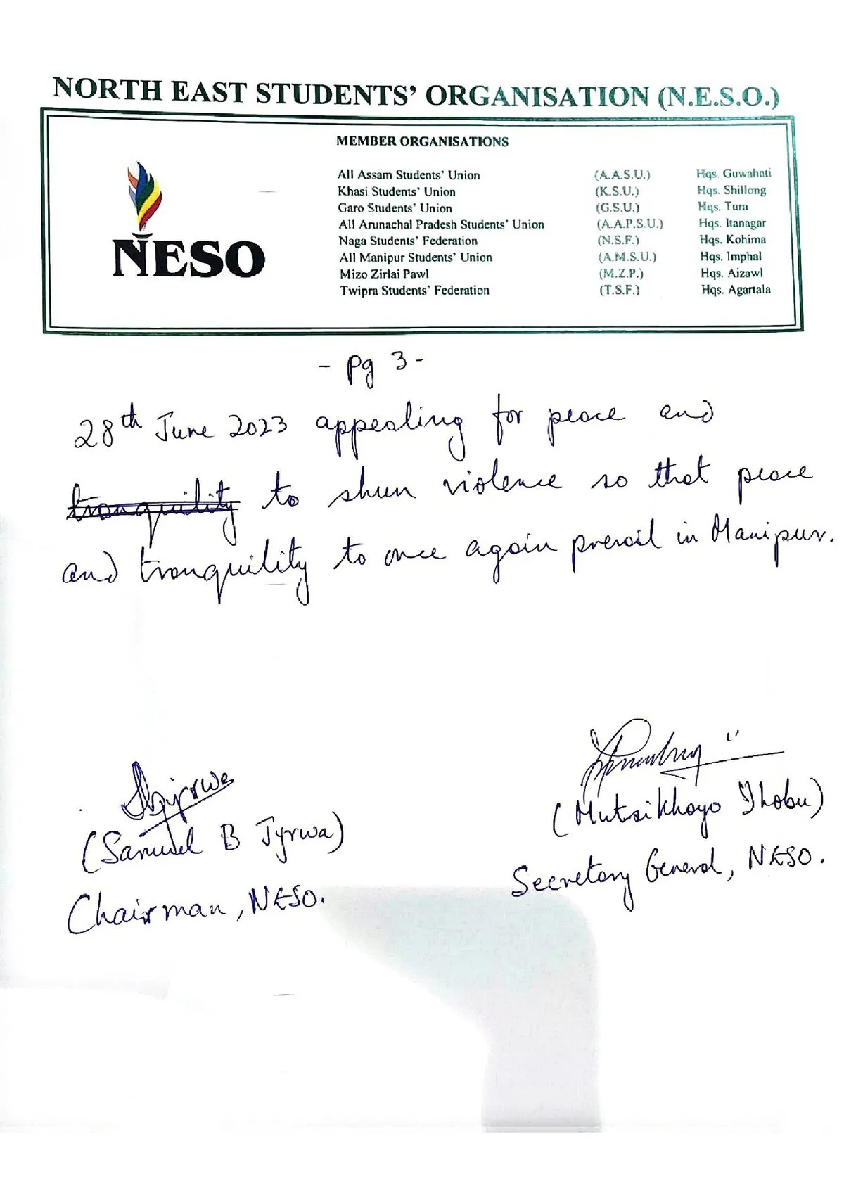 NESO statement  
