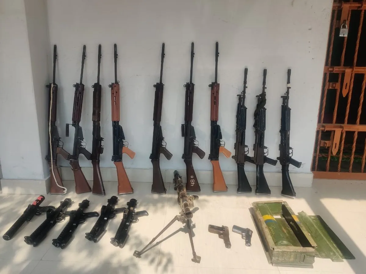 Security Forces Recover Huge Quantity of Arms & Ammunition in Manipur  