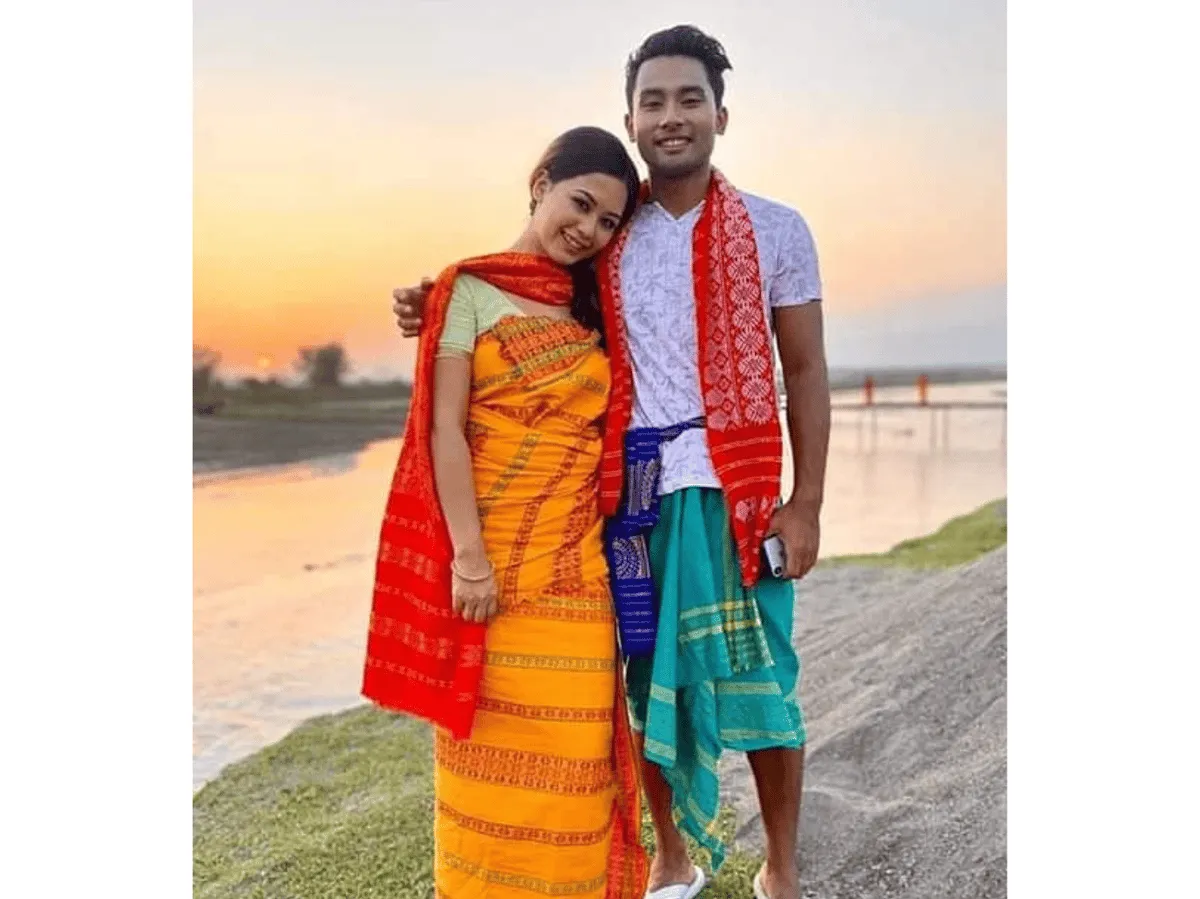 Traditional attire of the Bodo Tribe  