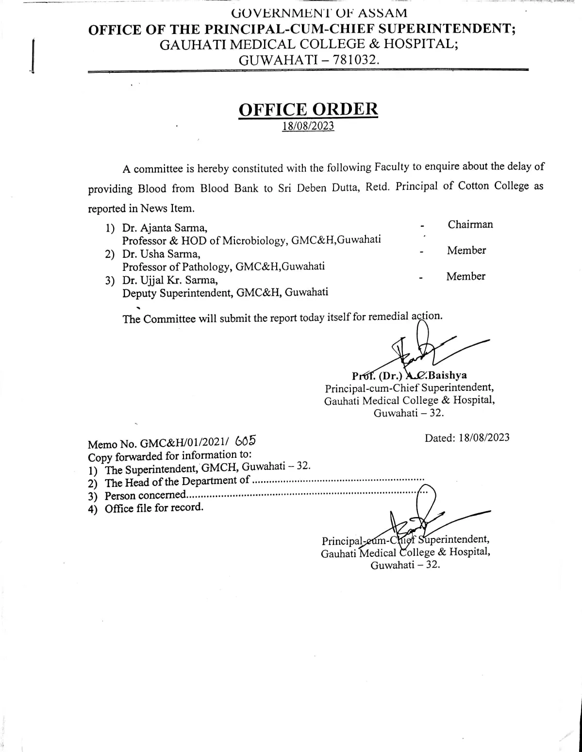 The official order  