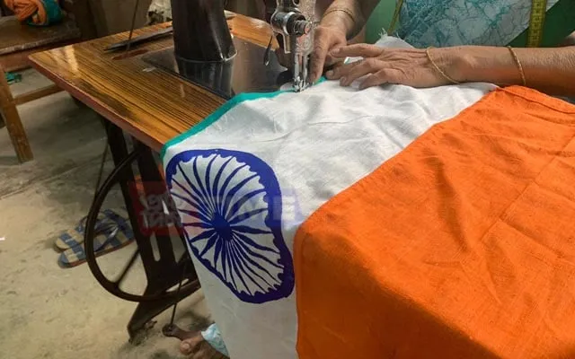 Stitching of the national flag  