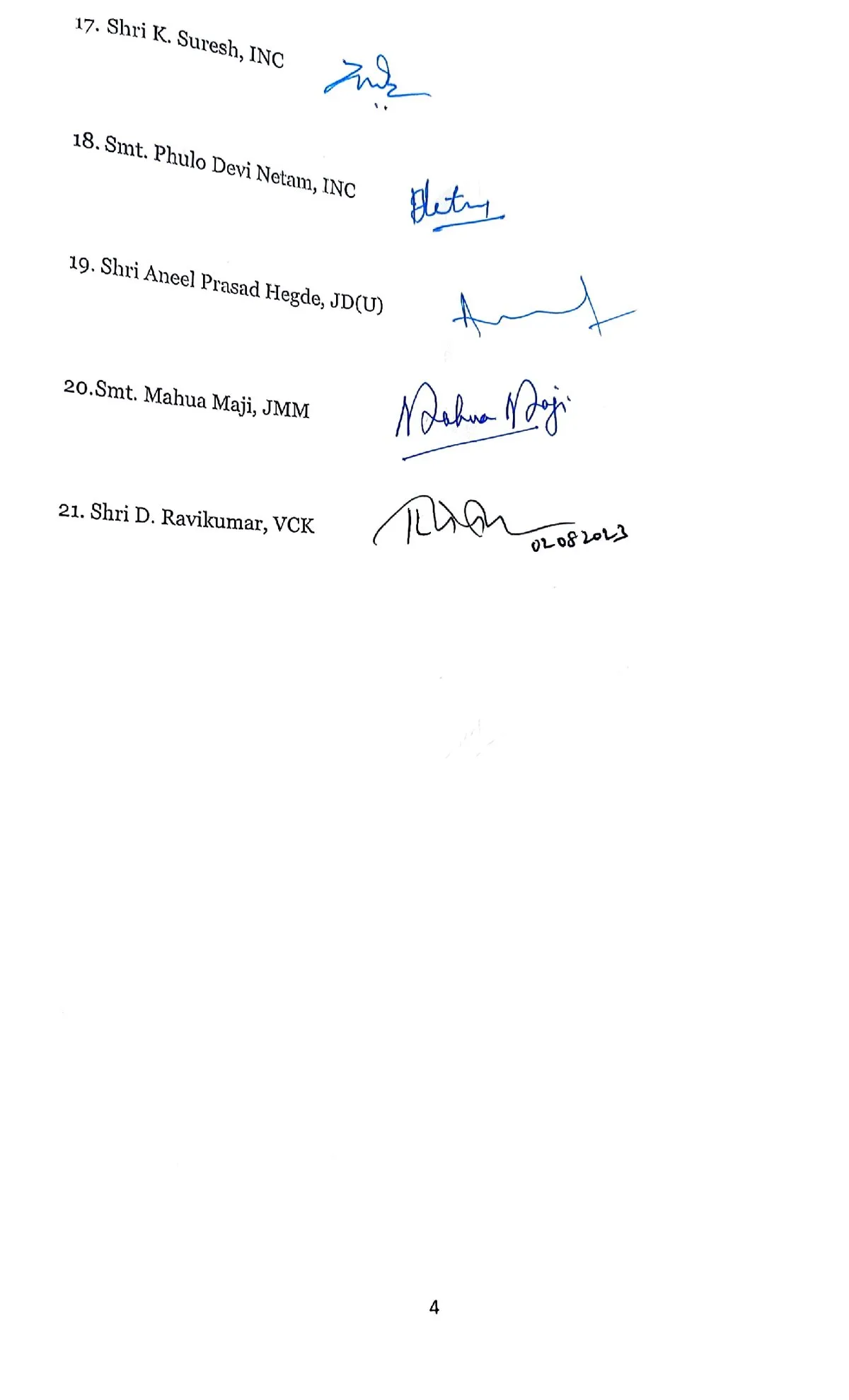 The memorandum  