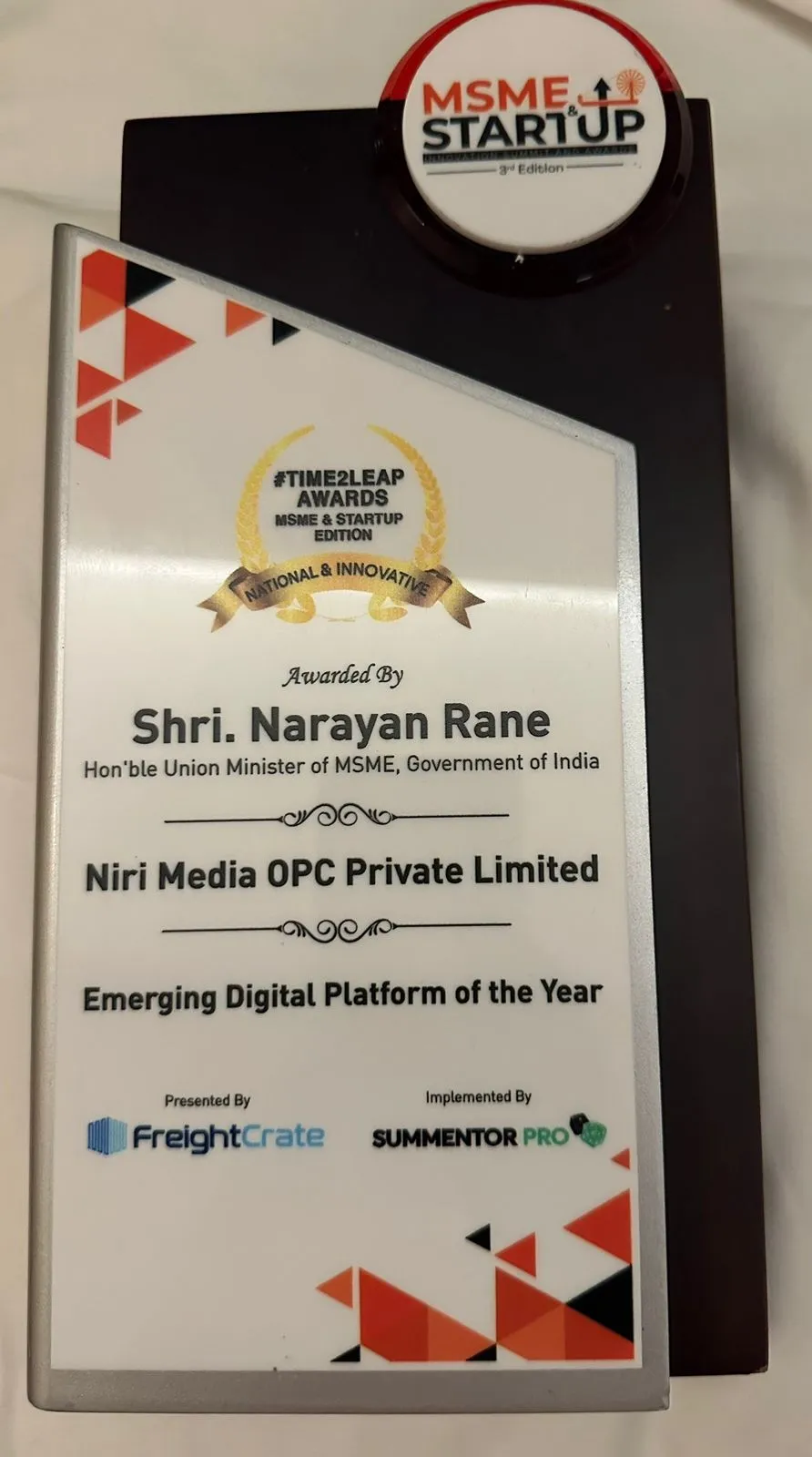 Niri9 Bags National Award for Emerging Digital Platform of The Year  
