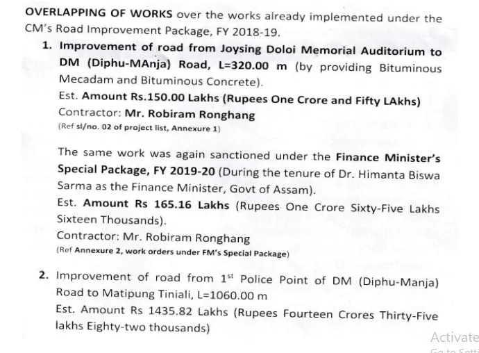 Fund Misappropriation in Karbi Anglong   