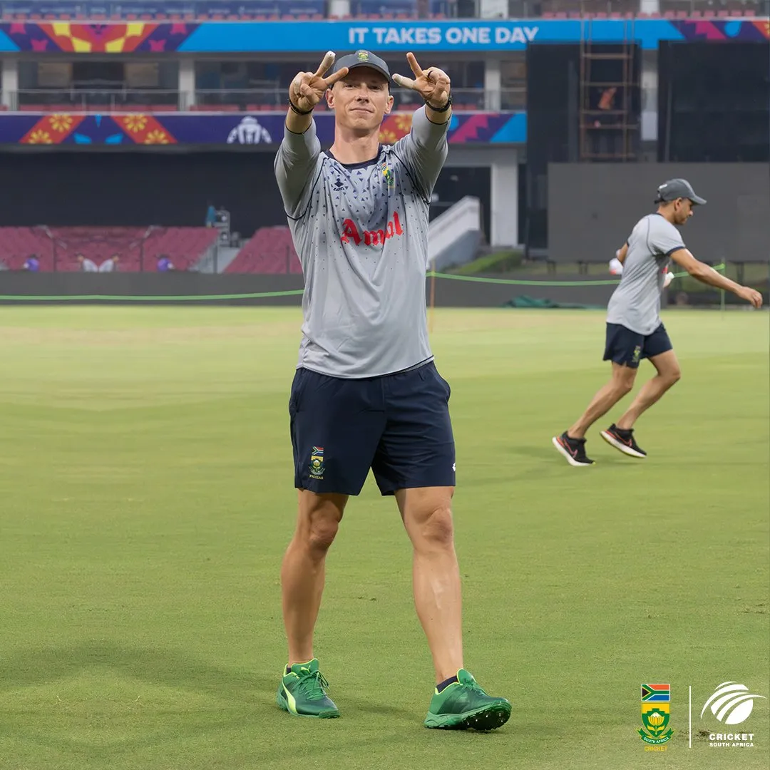 Images from South Africa's training session  Image: X/ Proteas Men