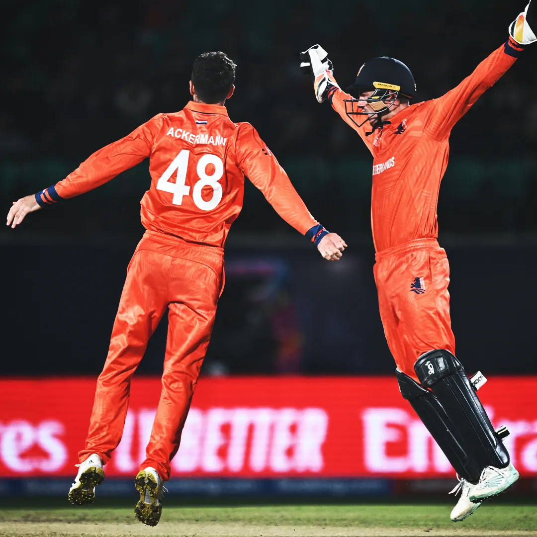 Scenes from Netherlands' emphatic win over South Africa in the World Cup  Image: X/ICC Cricket World Cup