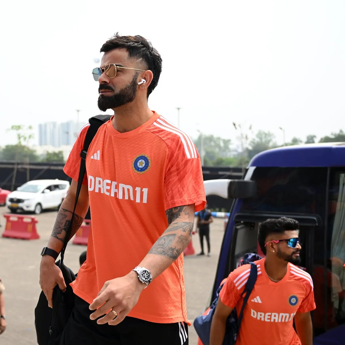 Indian team arrives  Image: X/BCCI
