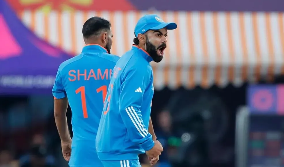 Virat Kohli and Mohammed Shami  