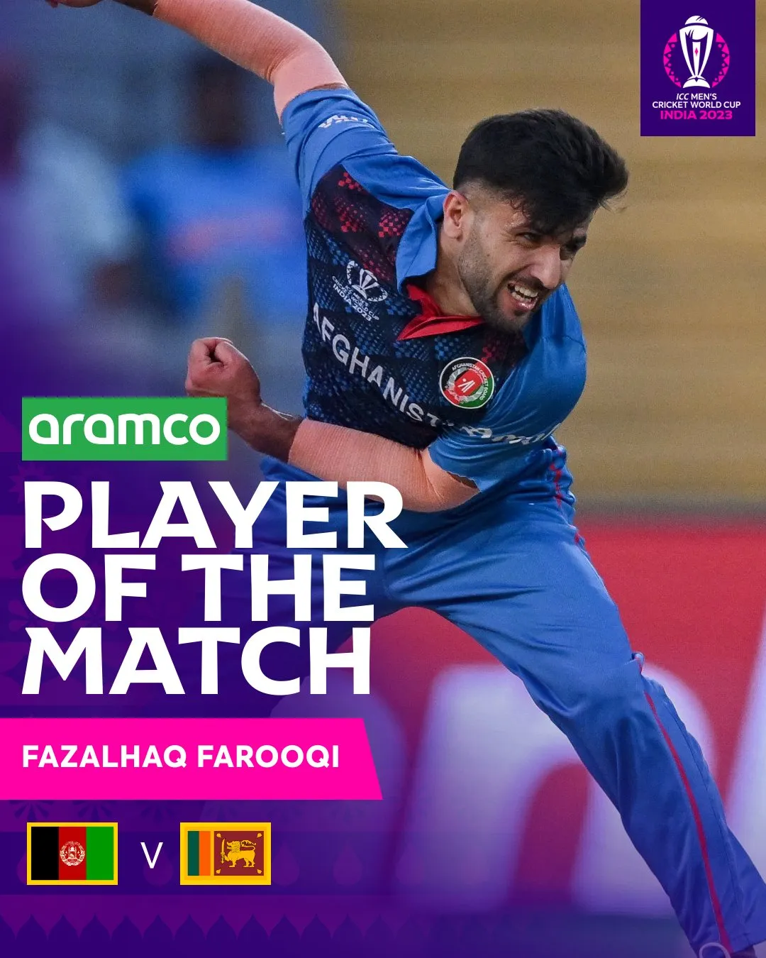 Fazalhaq Farooqi  Image: X/ ICC