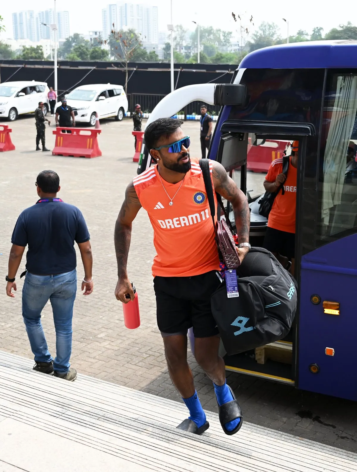 Indian team arrives  Image: X/BCCI