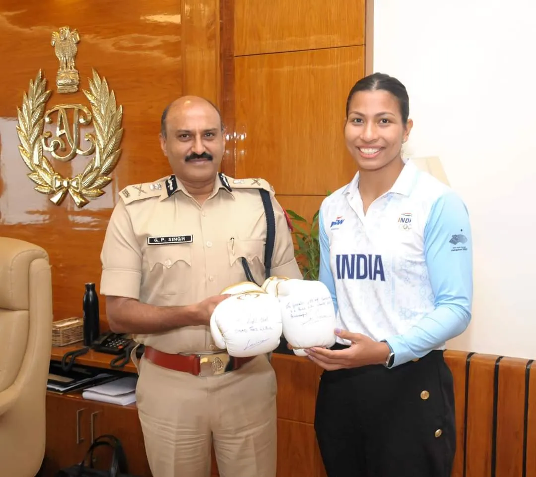 Assam Police Felicitates Lovlina Borgohain, Confers DGP’s Commendation Medal  