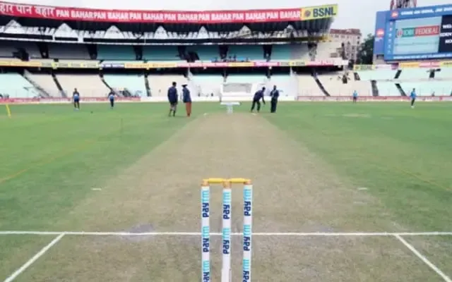 The pitch at Eden Gardens  