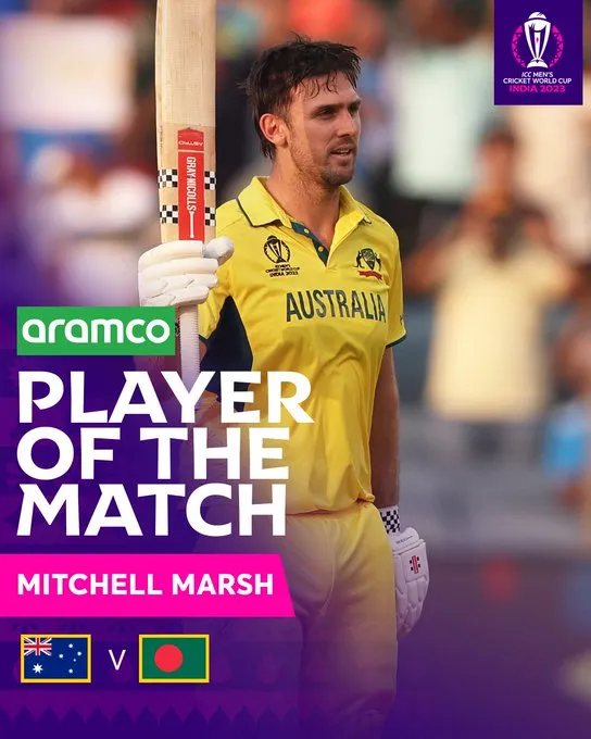 Player of the match  Image: X/ICC