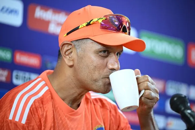Indian coach Rahul Dravid  Image: X/ICC