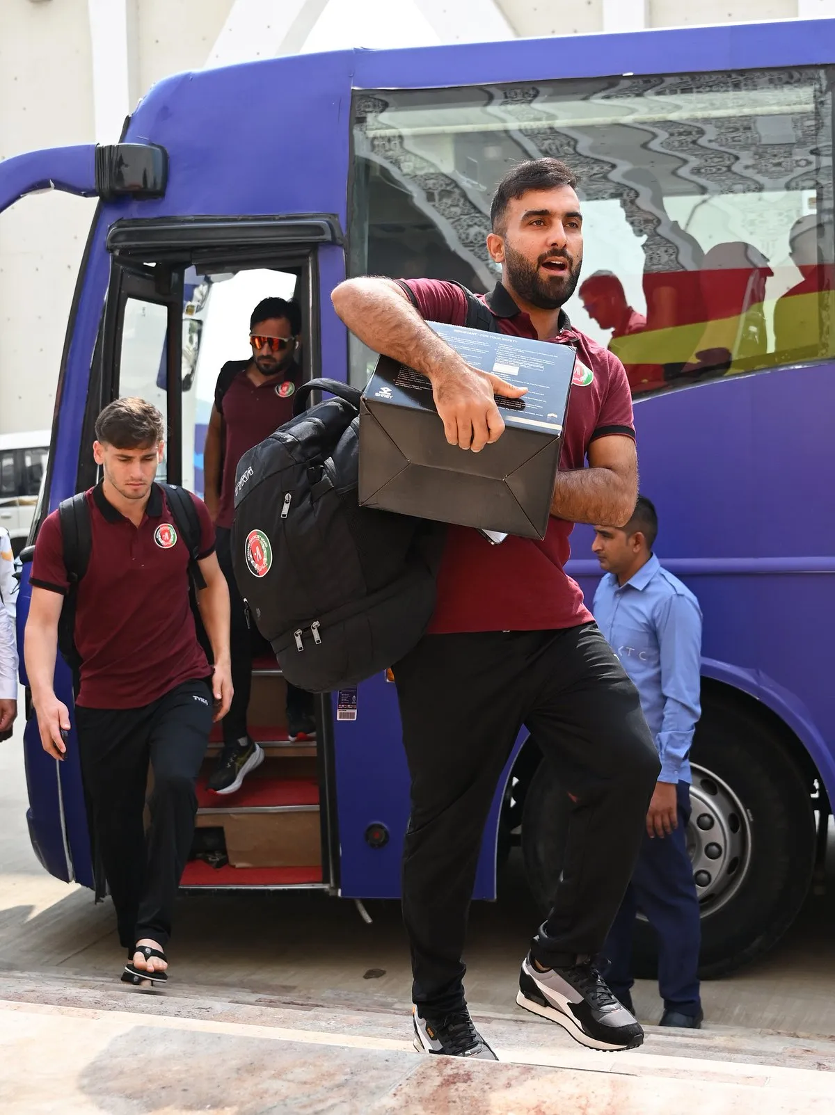 Afghanistan team arriving  Image: X/Afghanistan Cricket Board