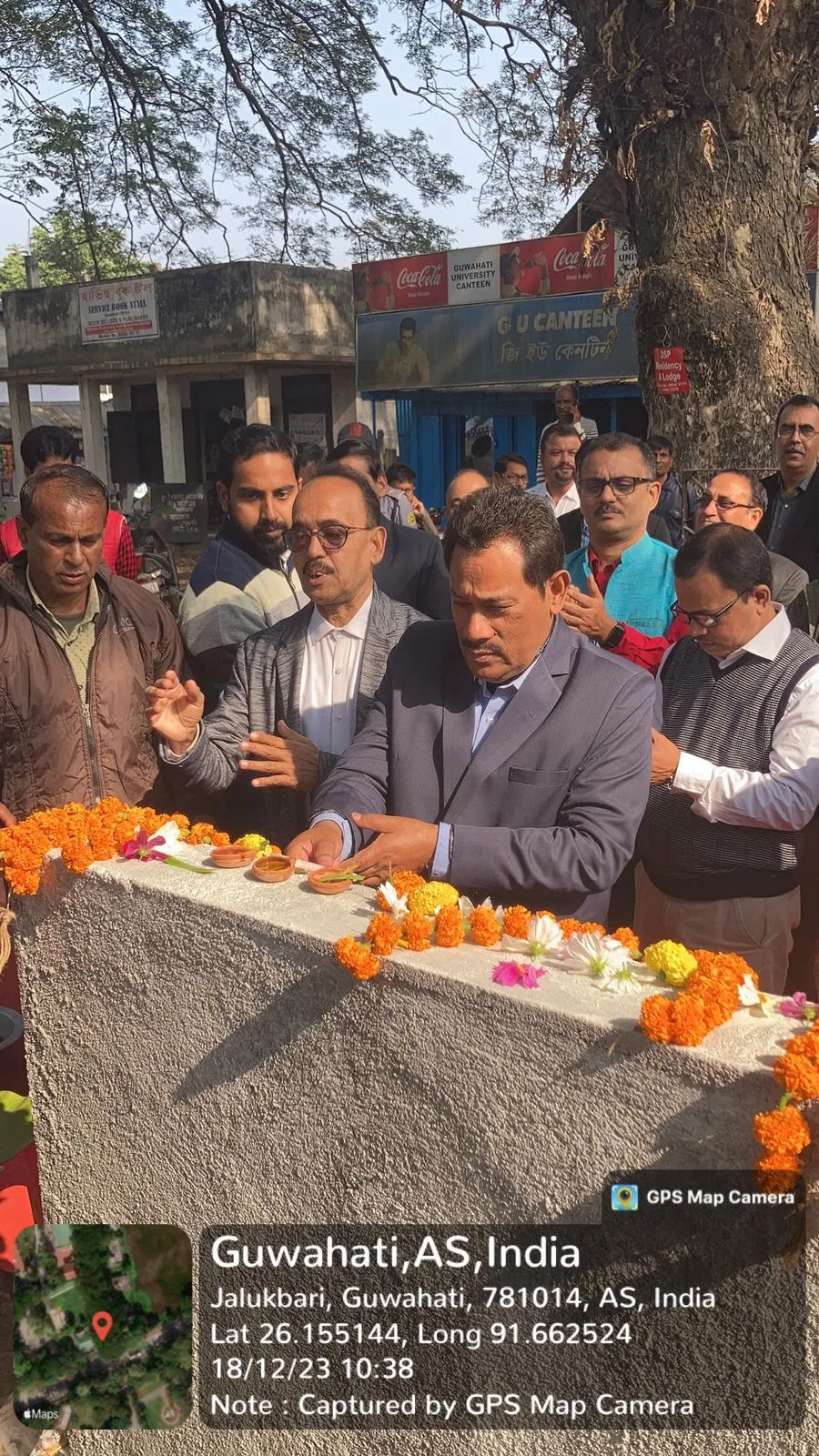 Gauhati University VC Lays Foundation Stone Of New Road Project  