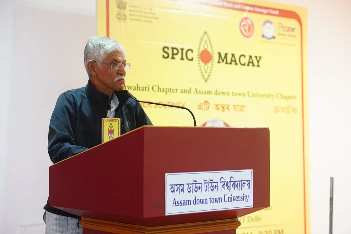 SPIC MACAY Founder Dr. Kiran Seth Enthralls Assam down town University  