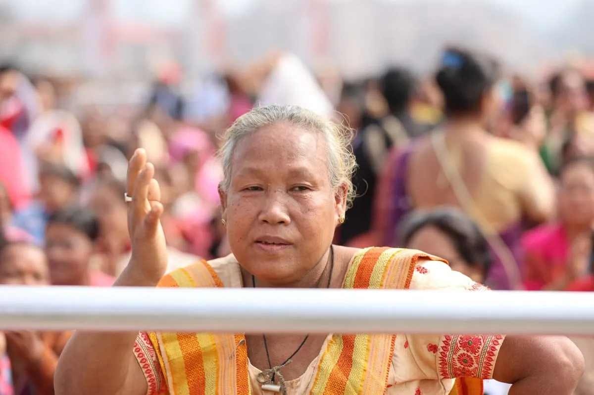 Thousands of people mostly women gathered at the Khanapara for PM Modi's address  Image: X/Himanta Biswa Sarma