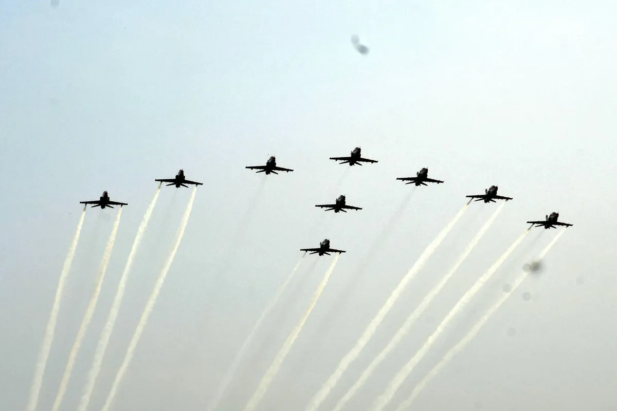 IAF's Surya Kiran Aerobatic Team Paints Jorhat Skies Red  