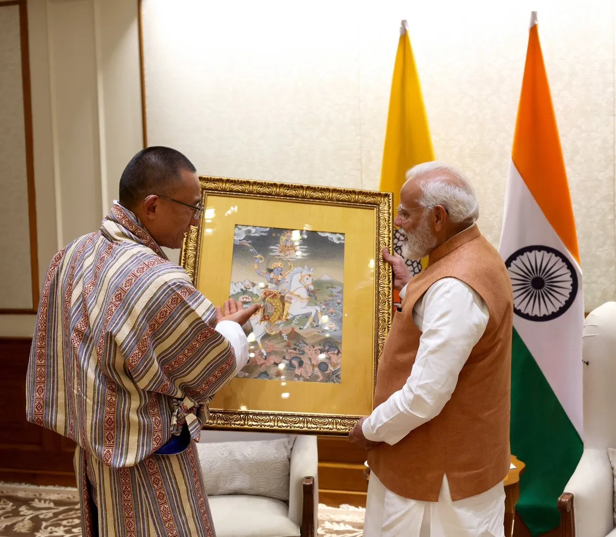 Bhutan PM's First Overseas Visit to India  Image: Twitter