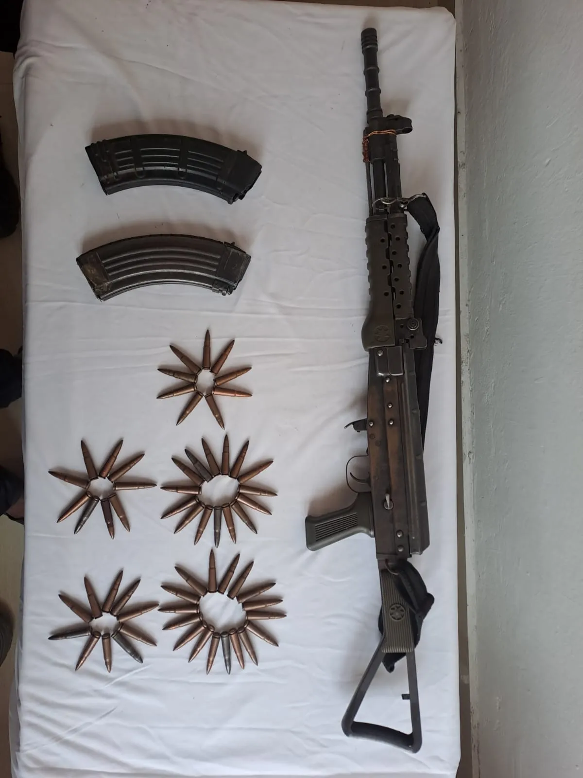 The seized weapons  