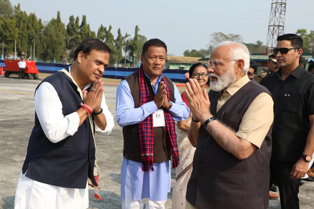 PM Modi leaves for New Delhi from Jorhat Airport  