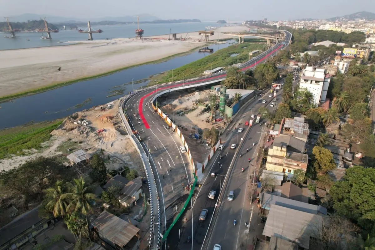 The south bank elevated corridor in Guwahati was inaugurated  Image: X/Himanta Biswa Sarma