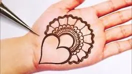  Heart mehendi designs  